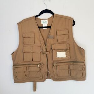 Like New Vintage Ausable Fly Fishing Hunting Utility Painters Sleeveless Vest